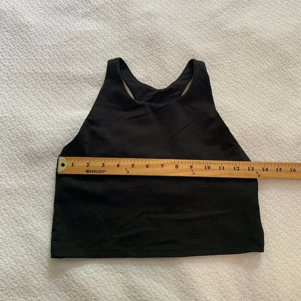 5/$25 DSG‎ Girls Black High Neck Racerback Crop Athletic Tank Top Size XL 16